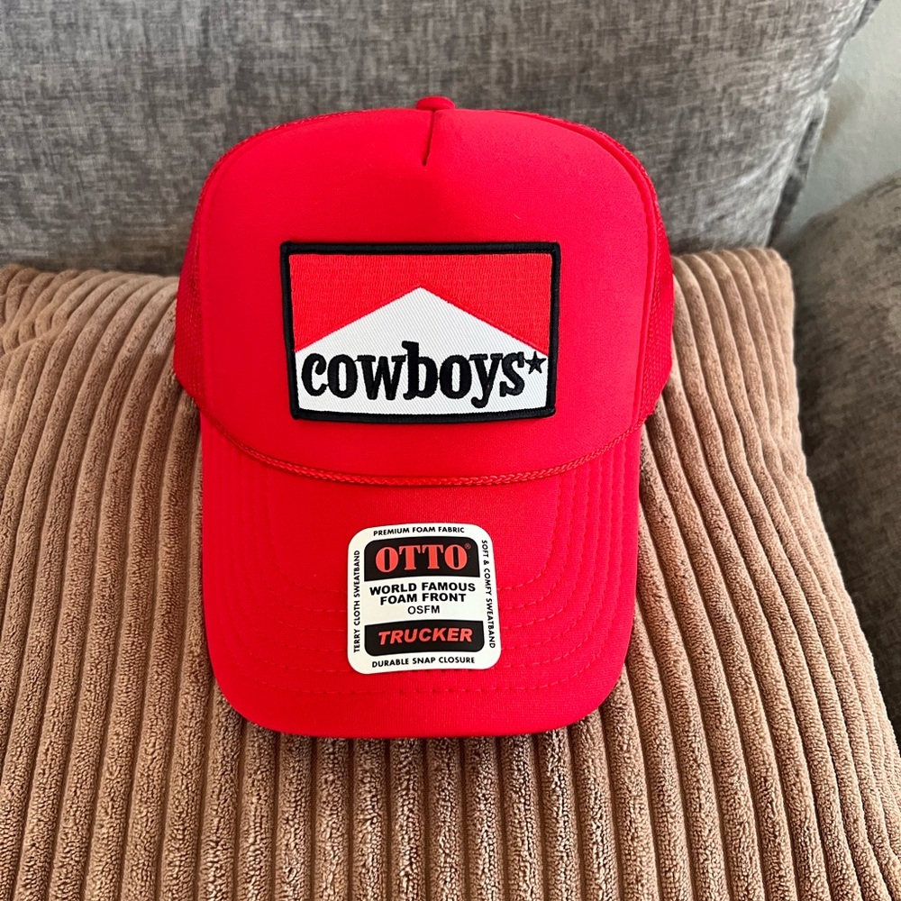 OTTO Red Cowboys Trucker Cap